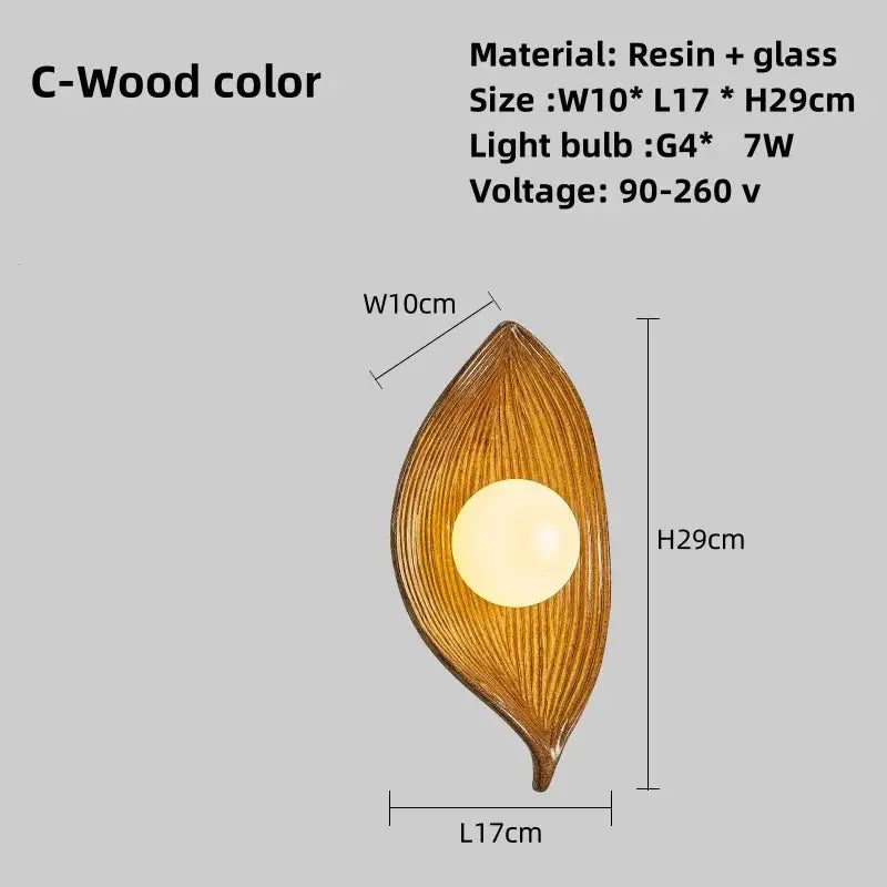 Skorter | Wall lamp LED leaf gold Elegant