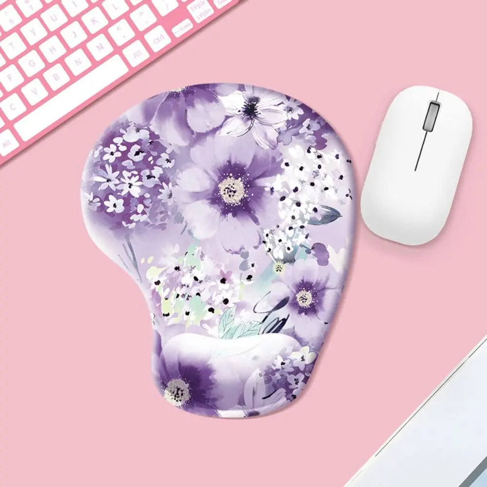 Skorter | Ergonomic Marbled Texture Mouse Pad - Non-Slip Wrist Rest - Comfortable Gaming Mat