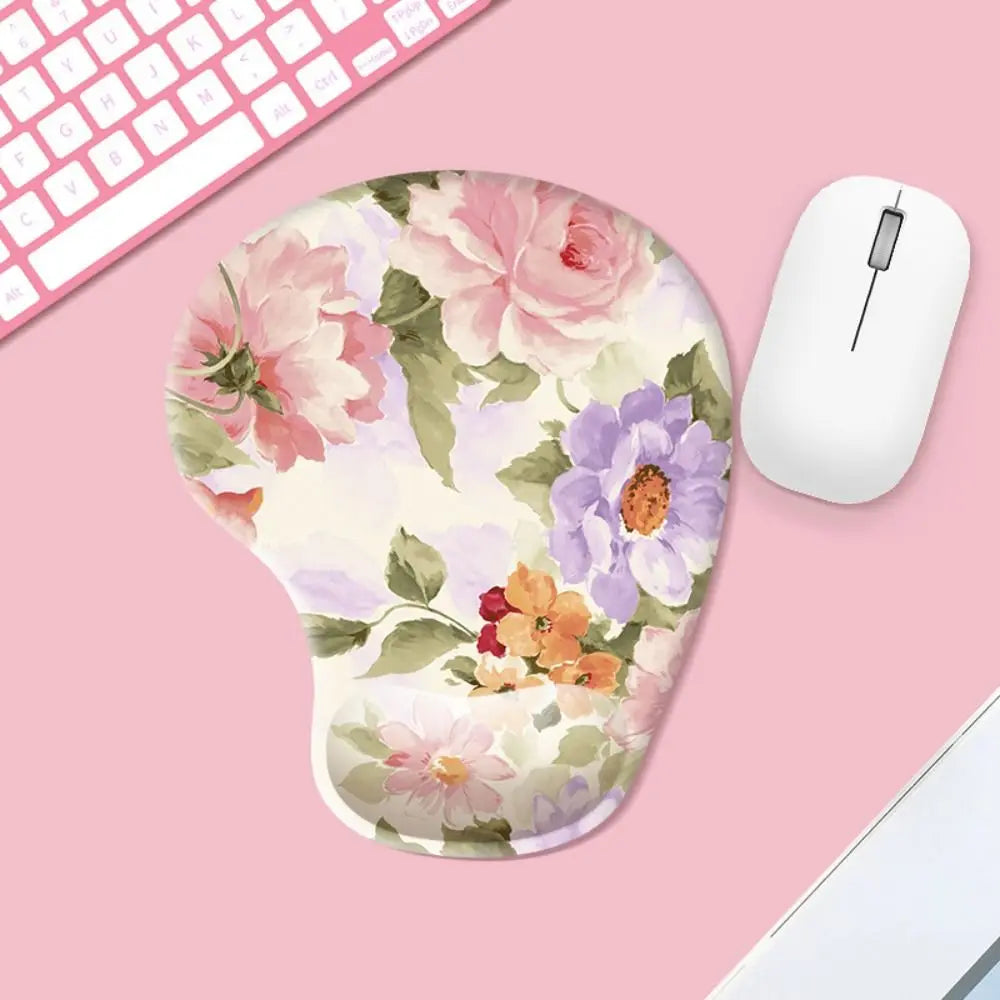 Skorter | Ergonomic Marbled Texture Mouse Pad - Non-Slip Wrist Rest - Comfortable Gaming Mat