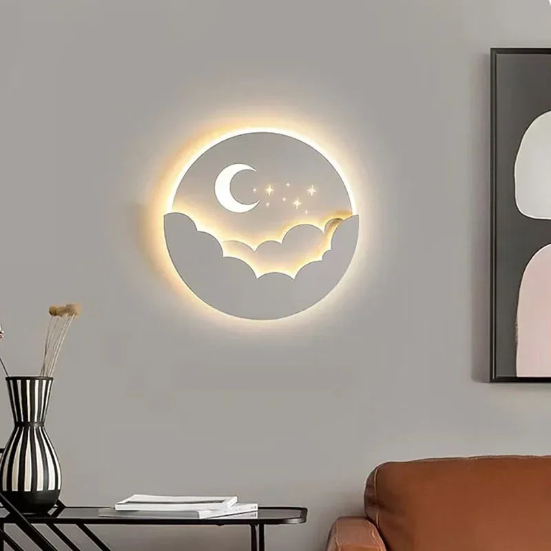 Skorter | Magical LED Wall Lamp – Moon & Stars Night Light