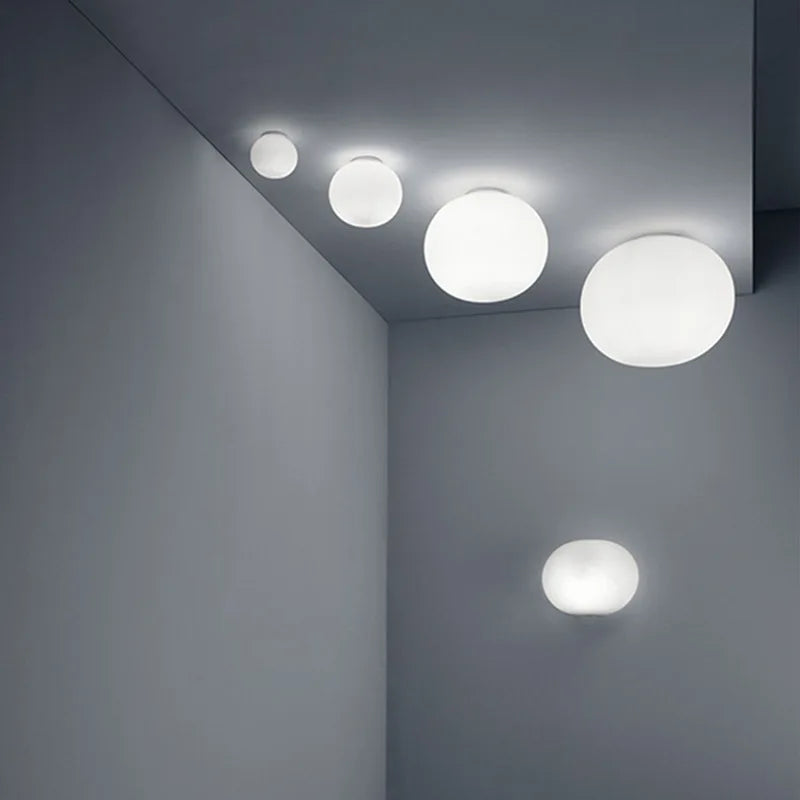 Skorter | GlaciaLuxe – Minimalist Wall Lamp with Glass Stone Design