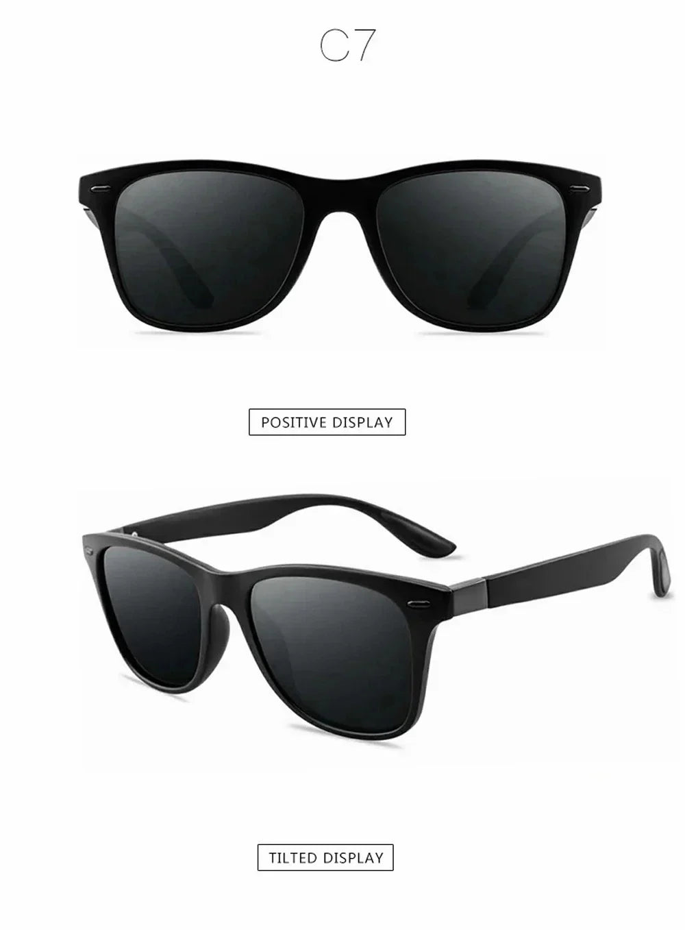 Skorter | Unisex Retro Square UV400 Polarized Sunglasses