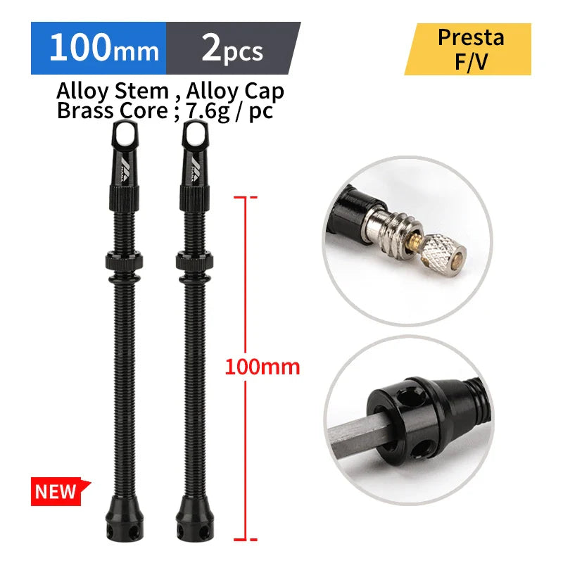 Skorter | MANA Bike Presta Valve - Aluminum Alloy Valve for Tubeless Bikes