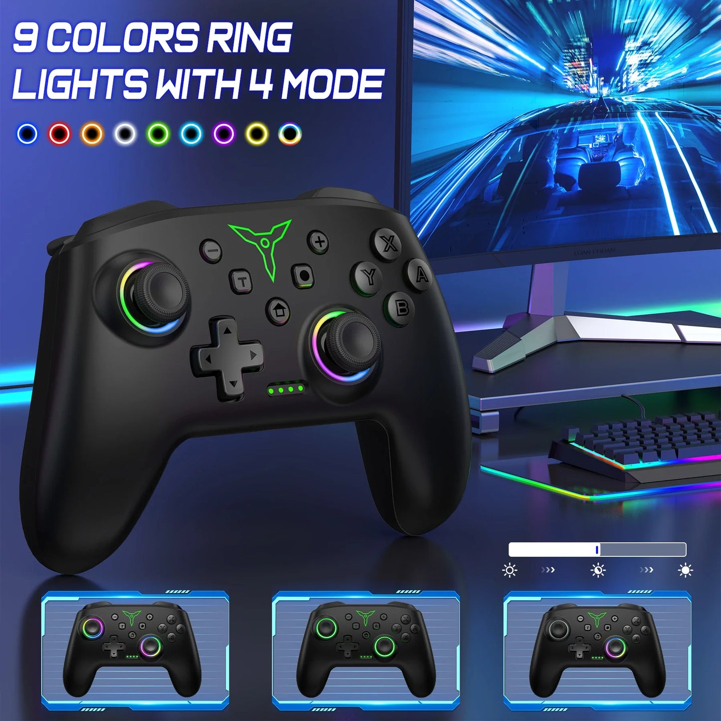 Skorter | Wireless Switch Pro Controller with Joystick and Double Vibration Compatible for Switch OLED/Lite Remote Gamepad