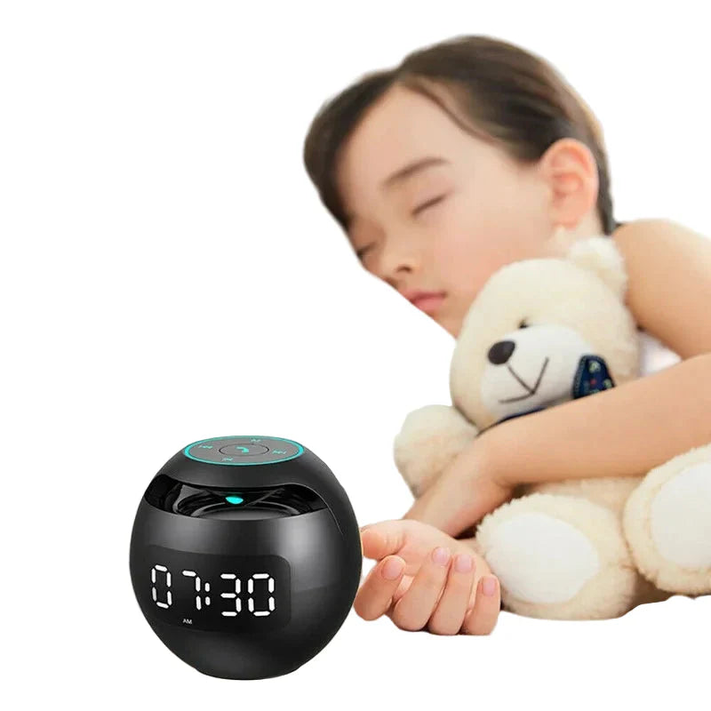 Skorter | Digital LED Alarm Clock with Bluetooth Speaker & Colorful Night Light โ Motion Sensor, Rechargeable, 5W Sound