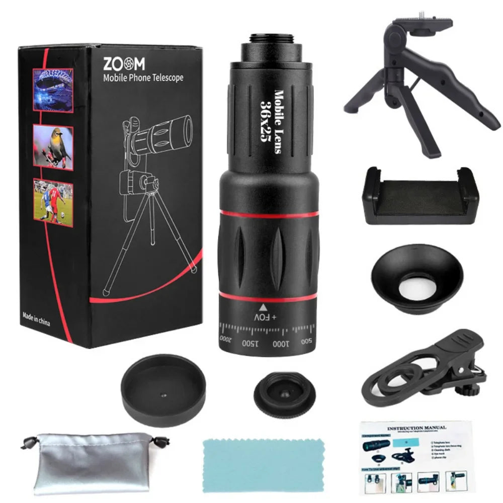 Skorter | Single Barrel Telephoto Lens External Camera for Mobile Phones - Telescopes & Concert Shooting