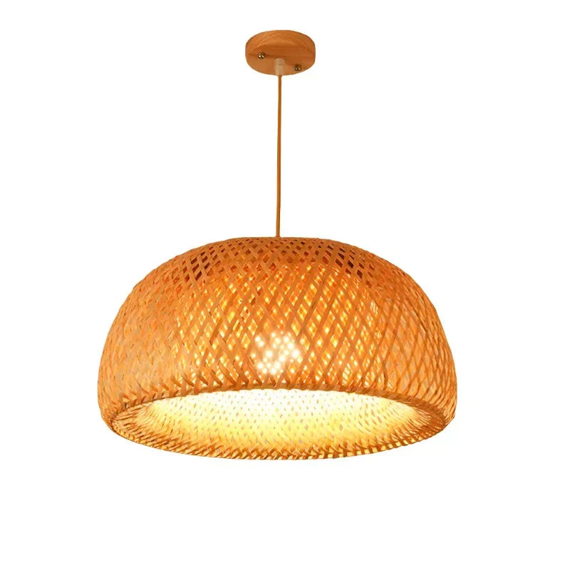 Skorter | Luxora Handwoven Bamboo Pendant Light - Eco-friendly Ceiling Lamp