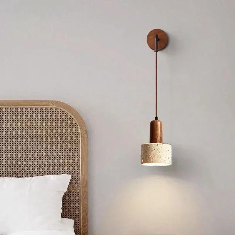 Skorter | Wabi-Sabi Stone Wall Lamp – Warm LED Light