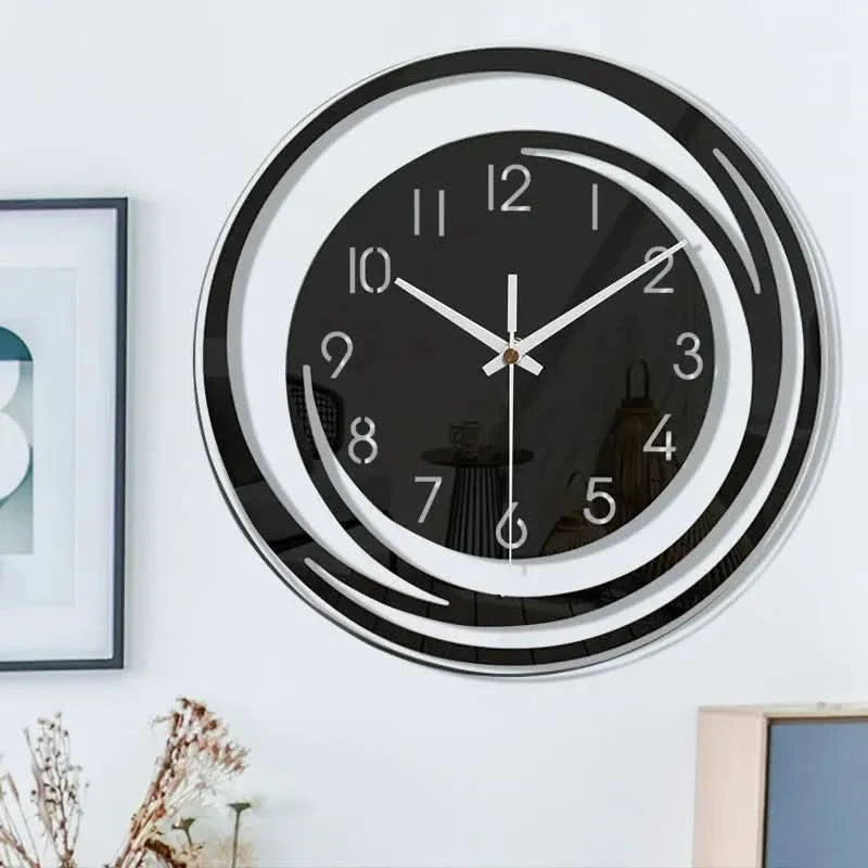 Skorter | Black Acrylic Wall Clock – Modern Scandinavian Design