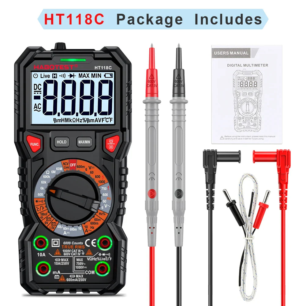 Skorter | HT118 Digital Multimeter - True RMS Auto Range NCV