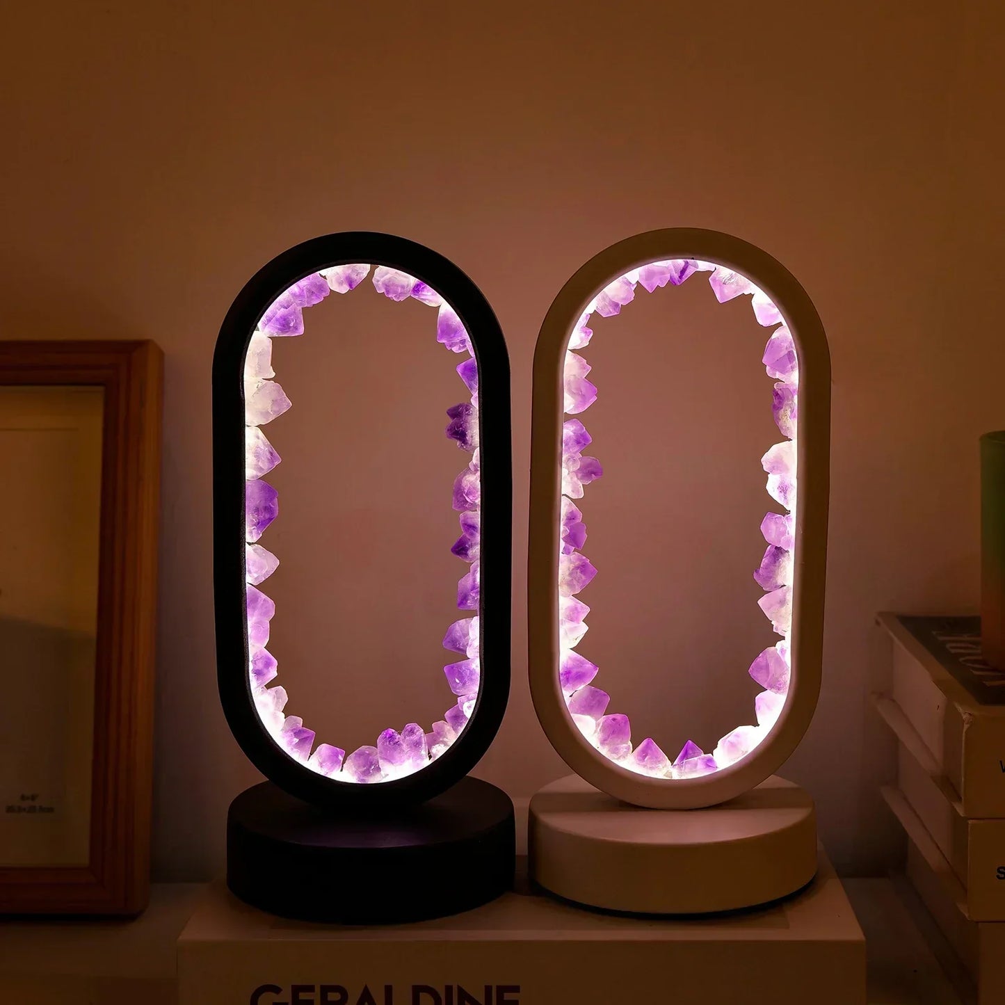 Skorter | AuraStone | Natural Calming Amethyst Serenity Lamp
