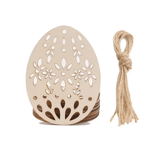 Skorter | 10 pieces DIY Easter egg wood slices