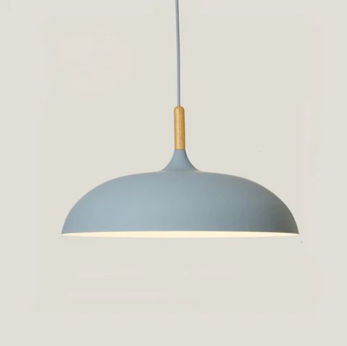 Skorter | Pendant lights made of metal and wood in delicate pastel shades