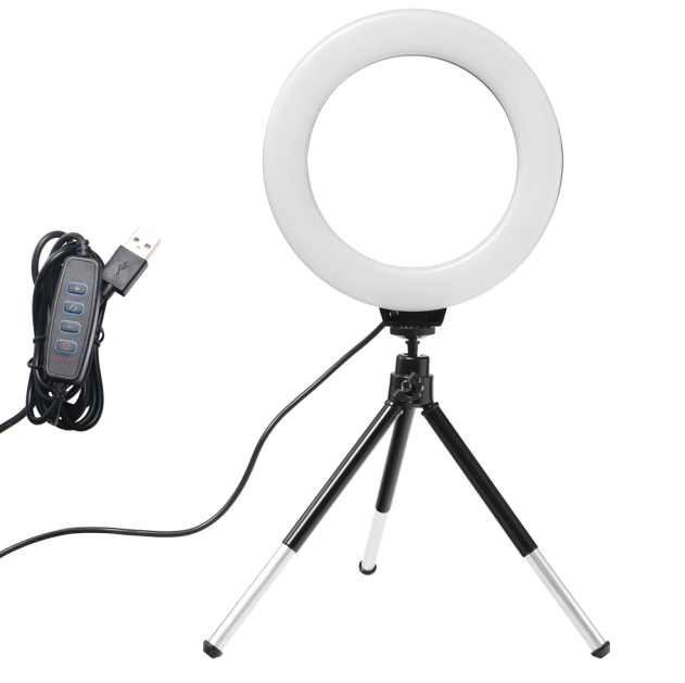 Skorter | Ring Light With Stand 6inch Holder For Live Stream LED Ring Light Youtube Video With Tripod