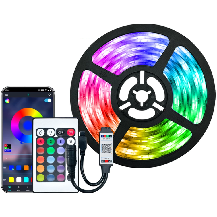 Skorter | LED Light Strips For Bedroom RGB 5050 Bluetooth Control Feet Supports Light Decor
