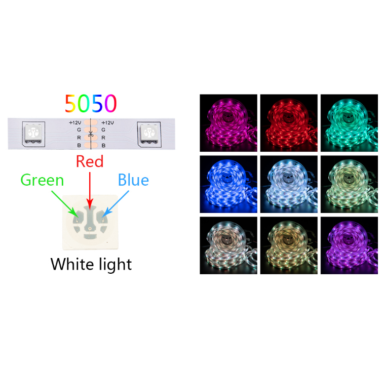 Skorter | LED Light Strips For Bedroom RGB 5050 Bluetooth Control Feet Supports Light Decor