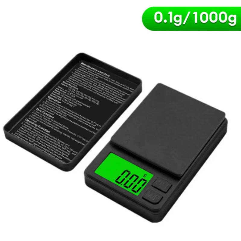 Skorter | Precision Digital Pocket Scale – 1000g x 0.01g Mini Gram Scale with Backlit LCD