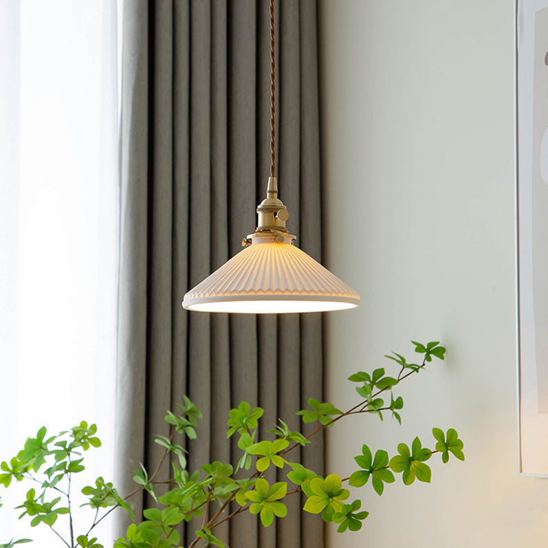 White Ceramic Pendant Light