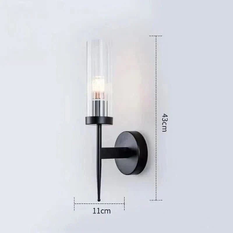 Skorter | Stainless Steel Wall Lamp with Glass Shade