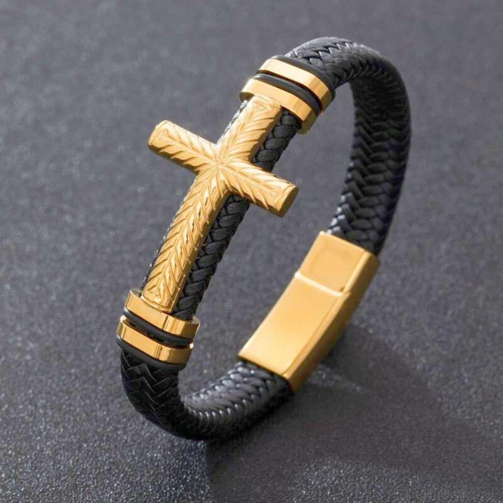 Skorter | Leather Braided Bracelet With Charms