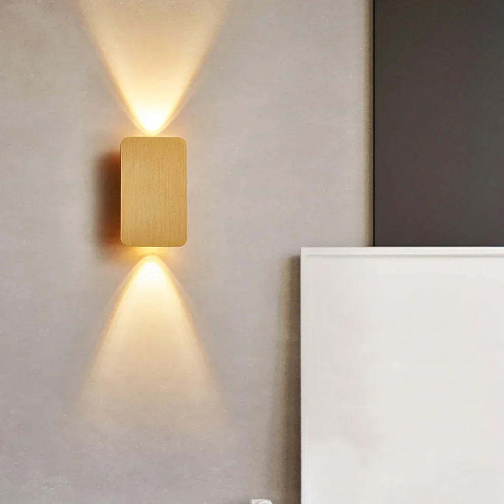 Skorter | Aria Modern Square Wall Lamp β Up and Down Lighting for Bedroom and Living Room