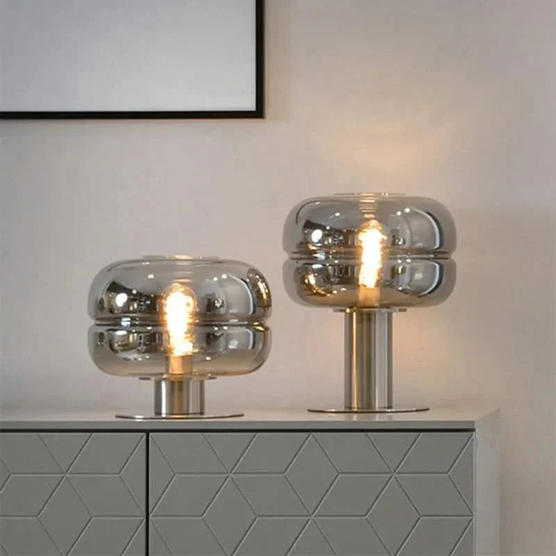 Skorter | Scandinavian Glass Table Lamp – AuroraForm E27