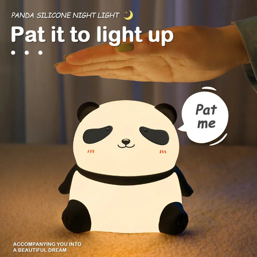 Skorter | Panda Children's Room Night Light - Dimmable Touch Lamp with Timer