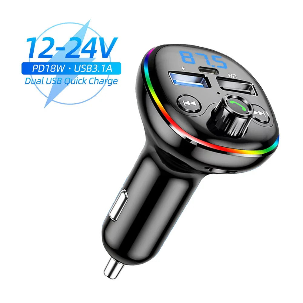 Skorter | Bluetooth Car FM Transmitter with Dual USB Charger