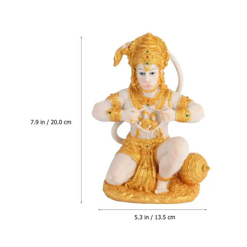 Skorter | 1 Piece Hanuman Buddha Monkey God Figurine Southeast Asian Style Home Sculpture Lord Hanuman Statue Buddha Figur Ornament