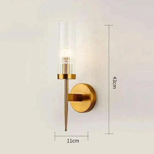 Skorter | Stainless Steel Wall Lamp with Glass Shade