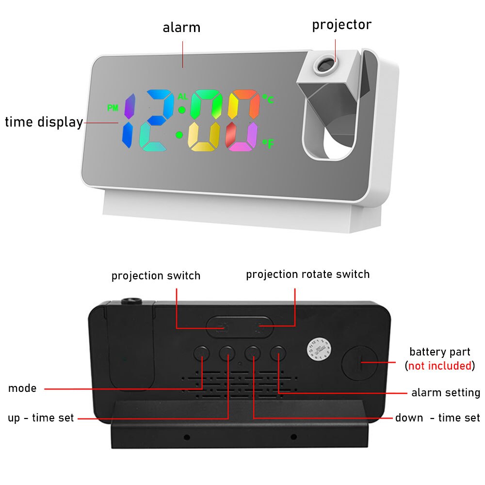 Skorter | LED Digital Projection Alarm Clock