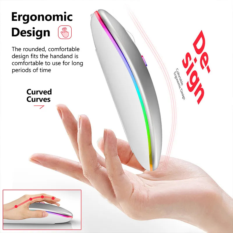 Skorter | RGB Rechargeable Bluetooth Wireless Gaming Mouse - LED Backlit