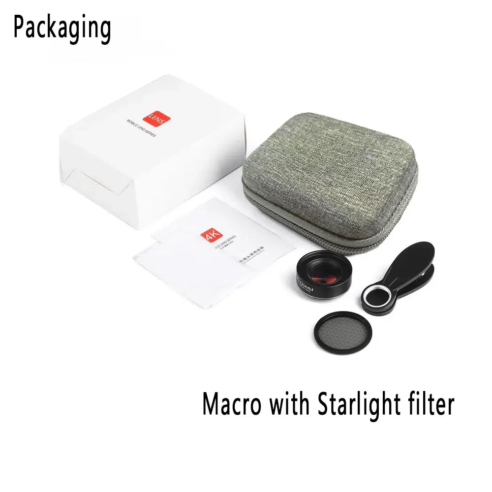 Skorter | 4K HD Phone Lens Macro Long-Distance, CPL, Star Filter