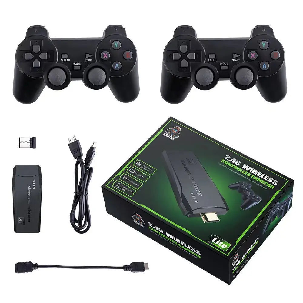 Skorter | M8 4K HD Game Console – 64GB 20,000+ Built-in Games PS1 & GBA Support 2.4G Wireless Controllers