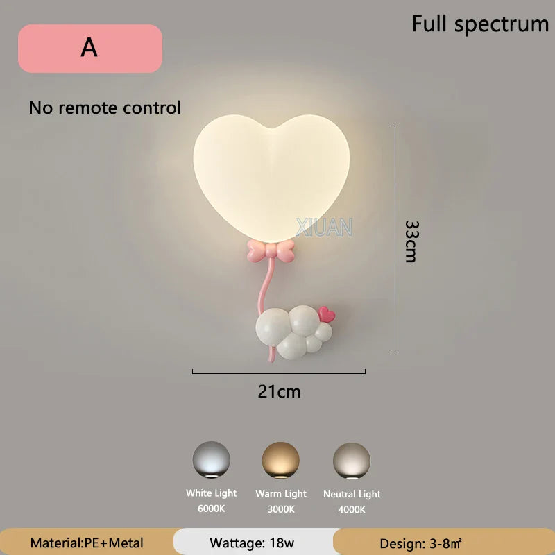 Skorter | LoveLight - Pink Crown Sky Heart Design LED Bed Lamp