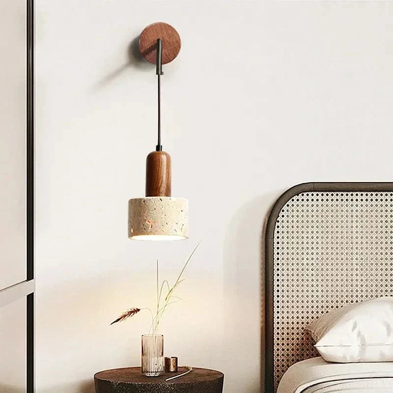 Skorter | Wabi-Sabi Stone Wall Lamp – Warm LED Light