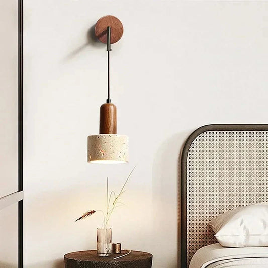 Skorter | Wabi-Sabi Stone Wall Lamp – Warm LED Light