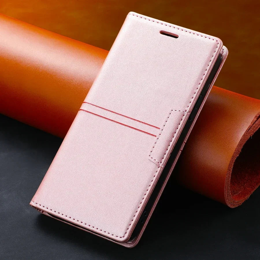 Skorter | Leather Wallet Cover Flip Case - Google Pixel