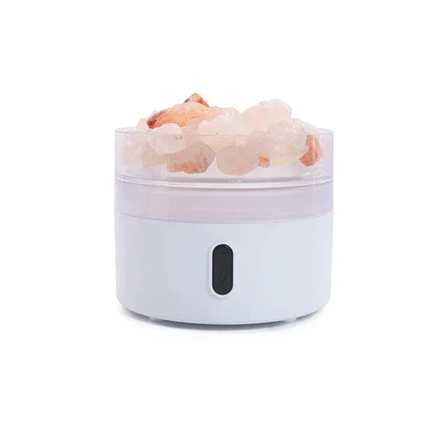 Skorter | Salt Lamp Diffuser - USB Ultrasonic Essential Oil Humidifier with Himalayan Salt Crystals & Night Light