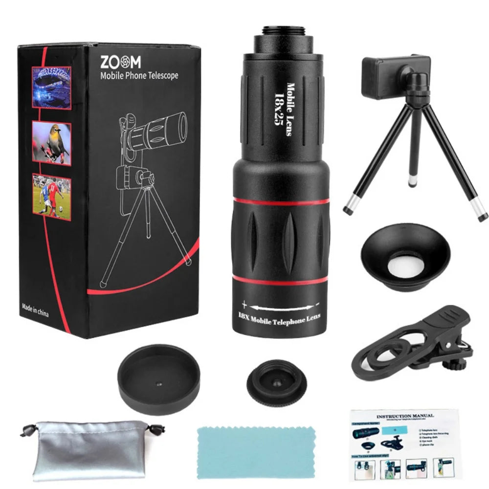 Skorter | Single Barrel Telephoto Lens External Camera for Mobile Phones - Telescopes & Concert Shooting