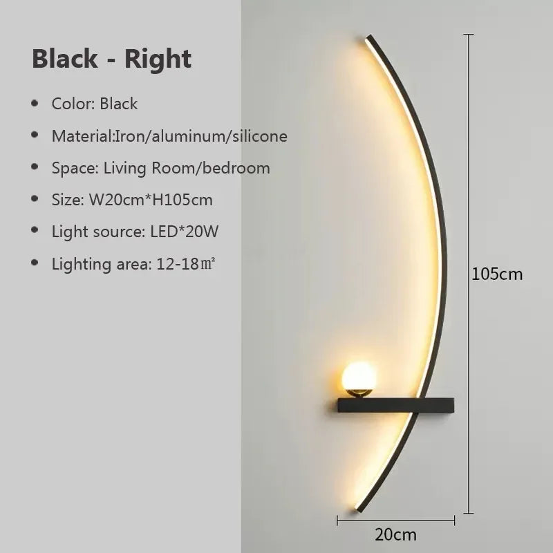 Skorter | Contemporary Edge Wall Lamp – Black & Gold Indoor/Outdoor Lighting for Modern Spaces