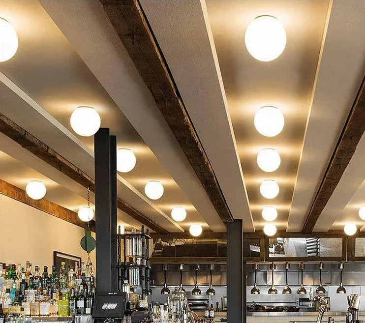 Skorter | GlaciaLuxe – Minimalist Wall Lamp with Glass Stone Design