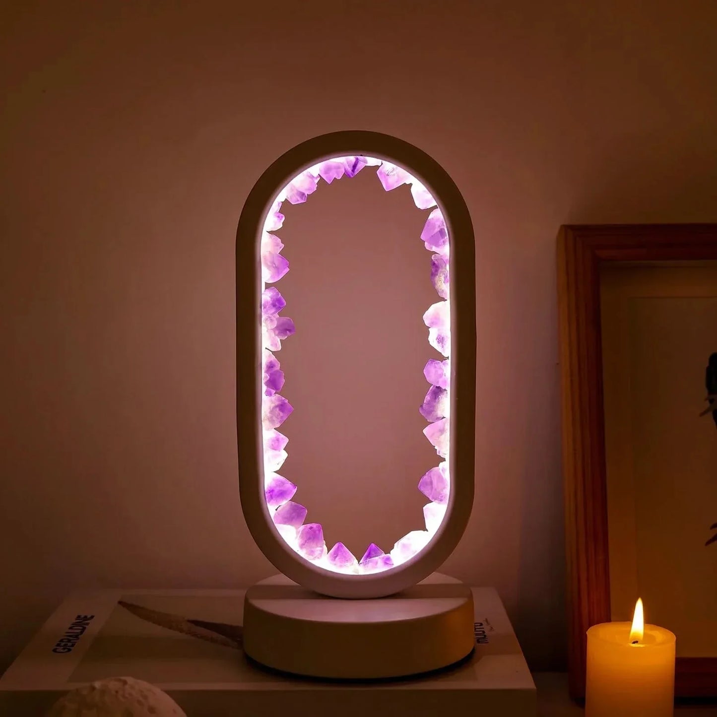 Skorter | Natural Amethyst Crystal Lamp for Relaxation