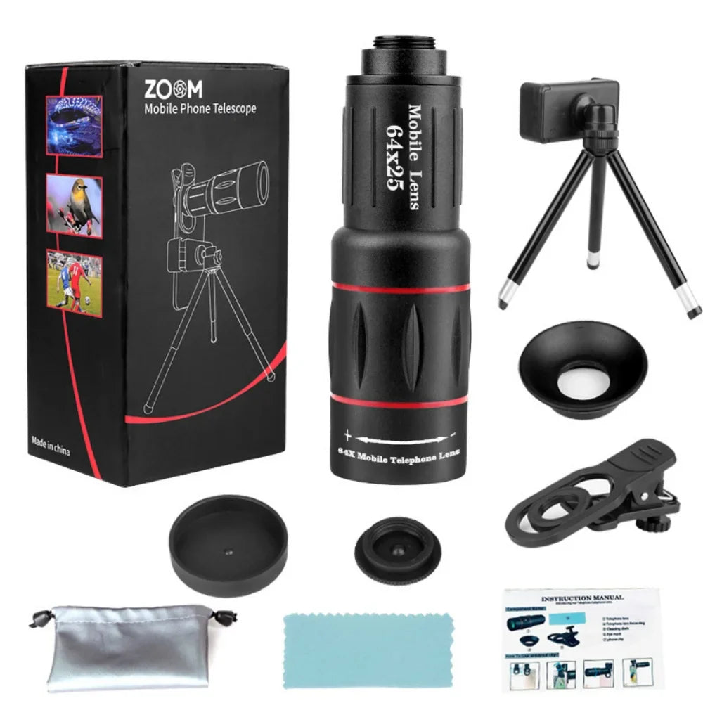 Skorter | Single Barrel Telephoto Lens External Camera for Mobile Phones - Telescopes & Concert Shooting