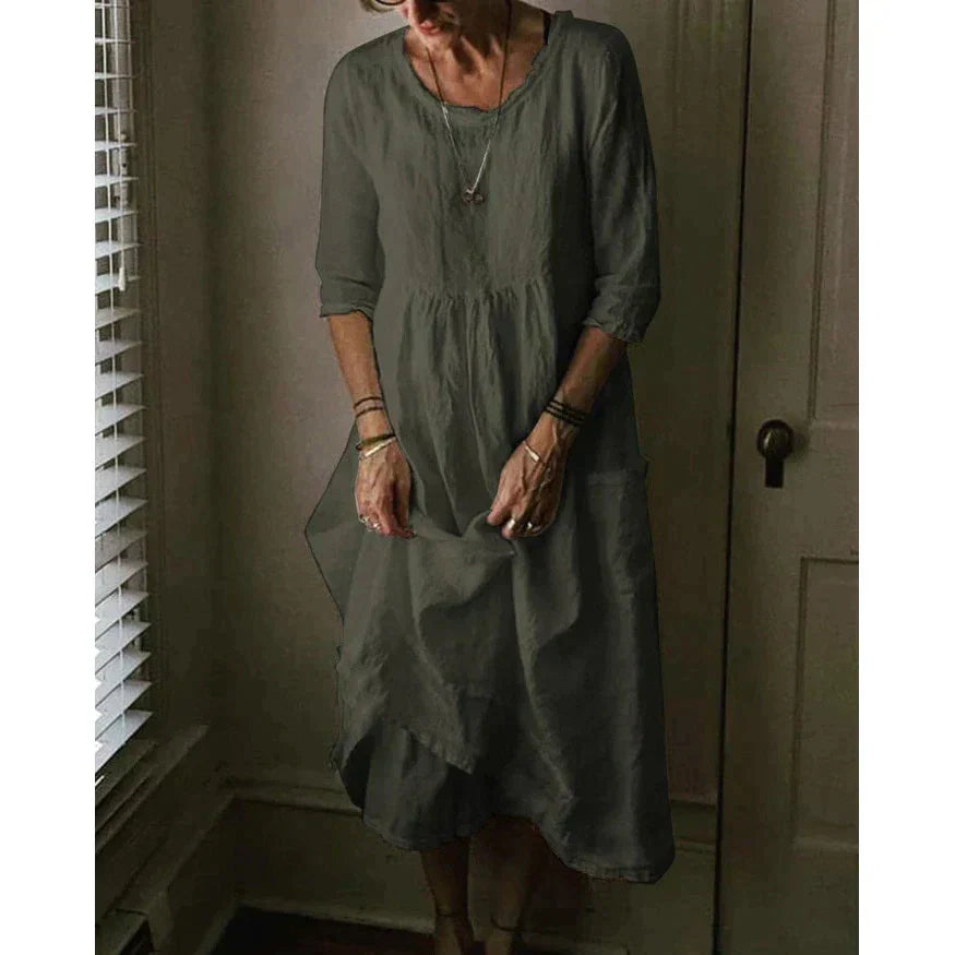 Skorter | Chic Linen Dress for Women: elegant simplicity meets comfort