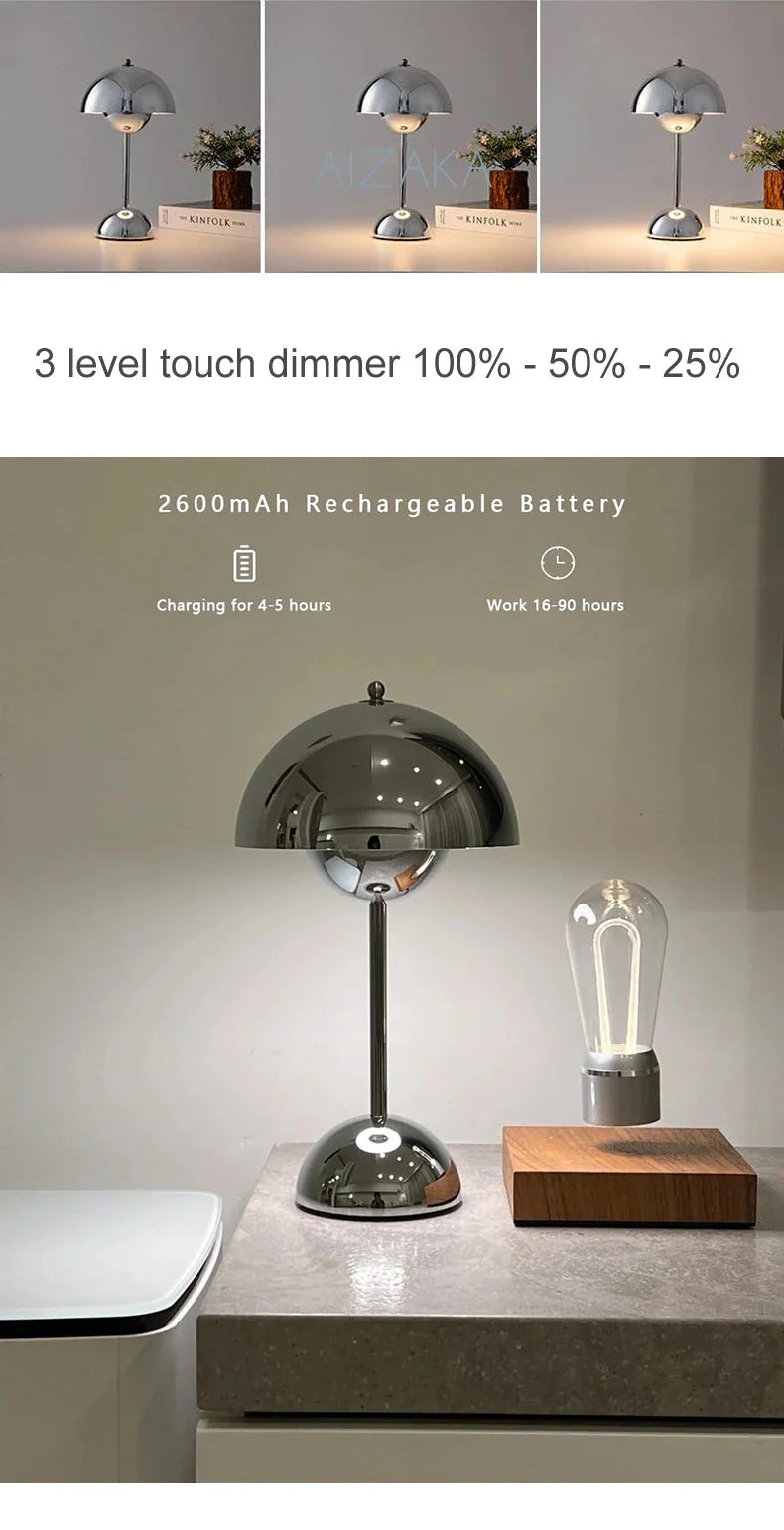 Skorter | Ullä - Chrome Flower Lamp