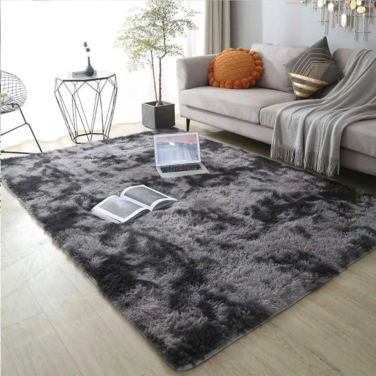 Skorter | Fluffy Ultra Soft Non-Slip Rug with Memory Foam Cushion