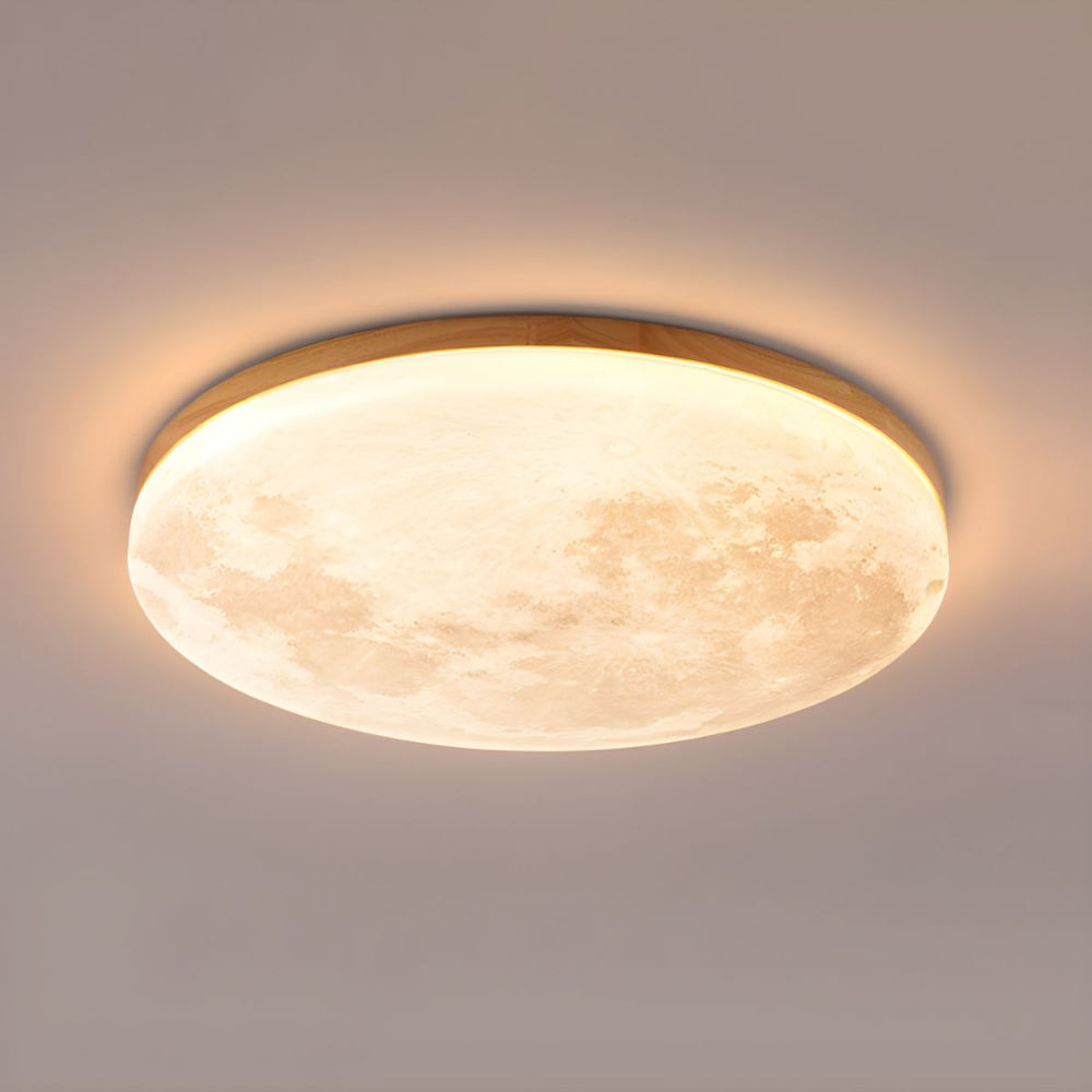 Skorter | Modern Moon-Inspired LED Ceiling Light – Soft Ambient Flush Mount