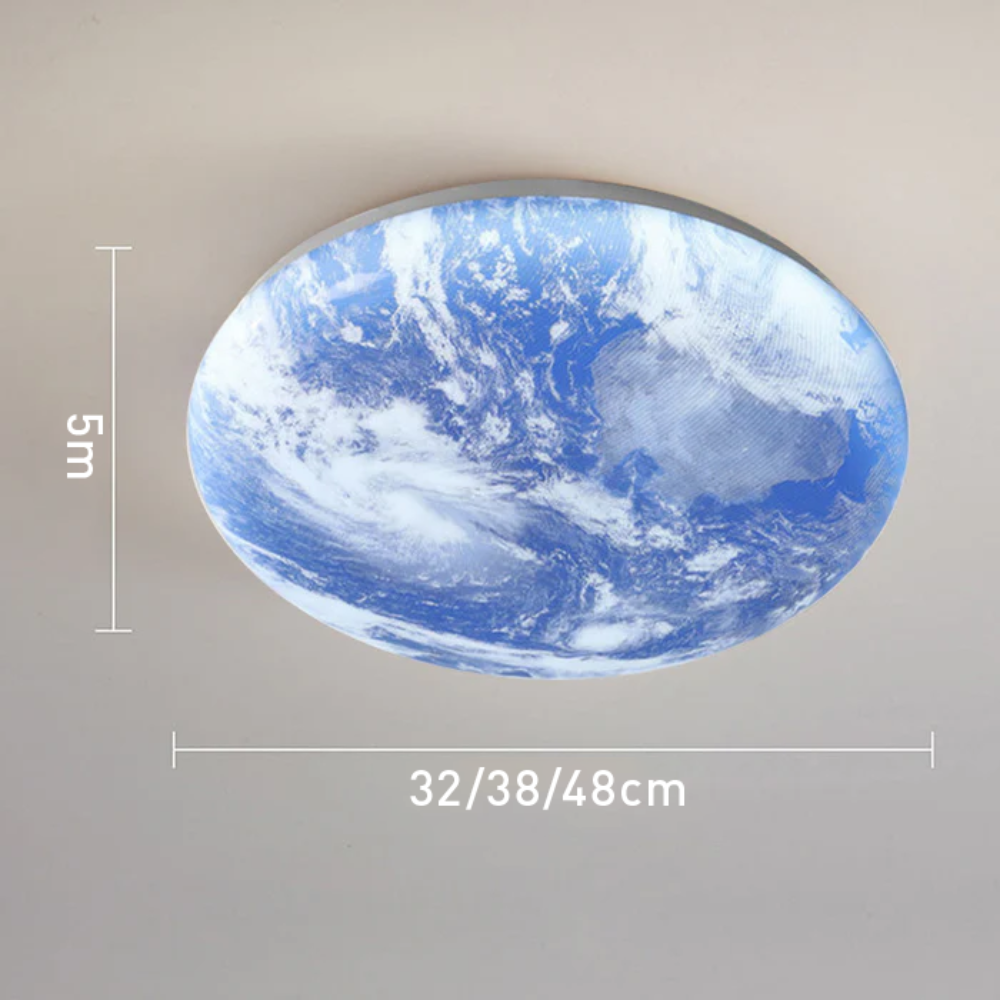 Skorter | Modern Moon-Inspired LED Ceiling Light – Soft Ambient Flush Mount