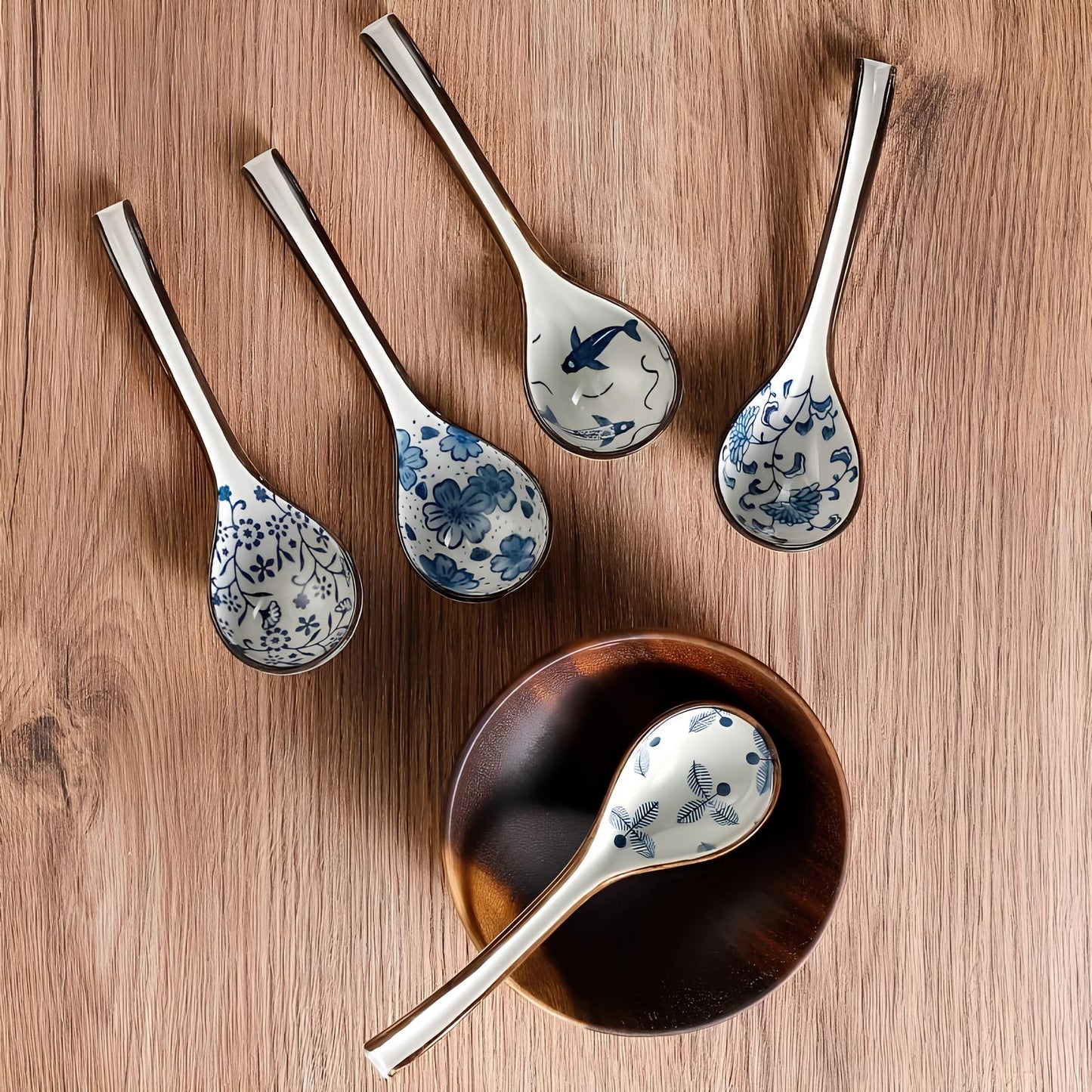 Skorter soup bowl in ceramic with pattern 8 pcs